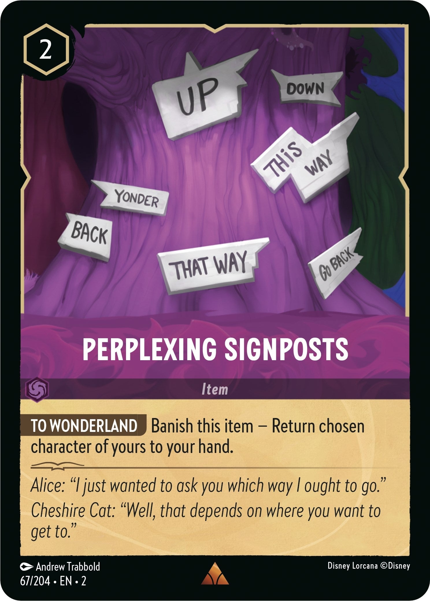 Image for Perplexing Signposts (67/204) (Rise of the Floodborn) (2) - Disney Lorcana