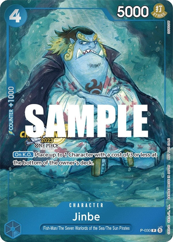 Image for Jinbe (CS 2023 Event Pack) (P-030) (One Piece Promotion Cards) (OP-PR) - One Piece Card Game