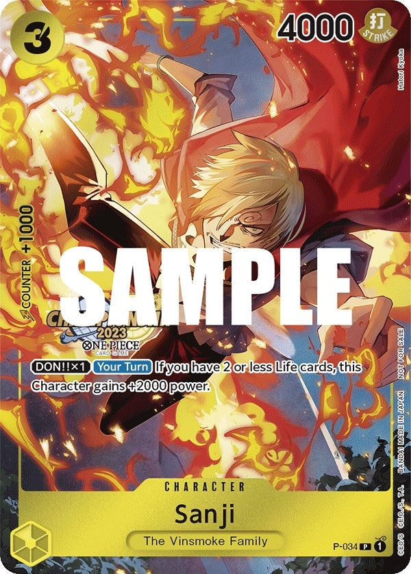 Image for Sanji (CS 2023 Event Pack) (P-034) (One Piece Promotion Cards) (OP-PR) - One Piece Card Game