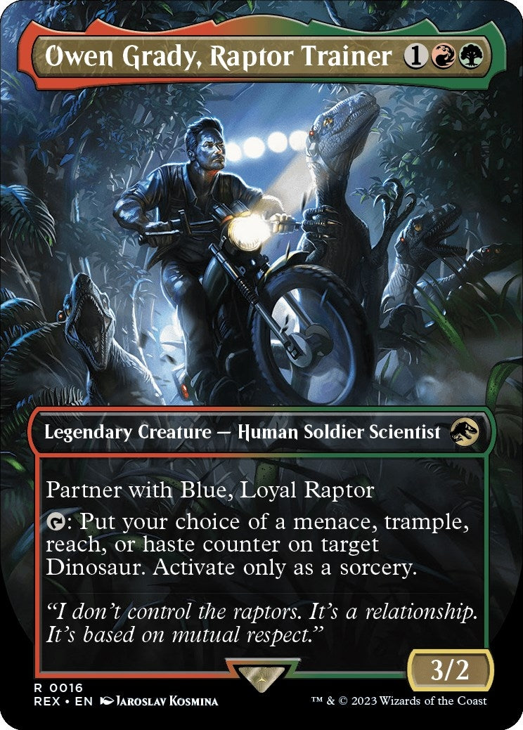 Owen Grady, Raptor Trainer (Borderless) (16) (Universes Beyond: Jurassic World Collection)