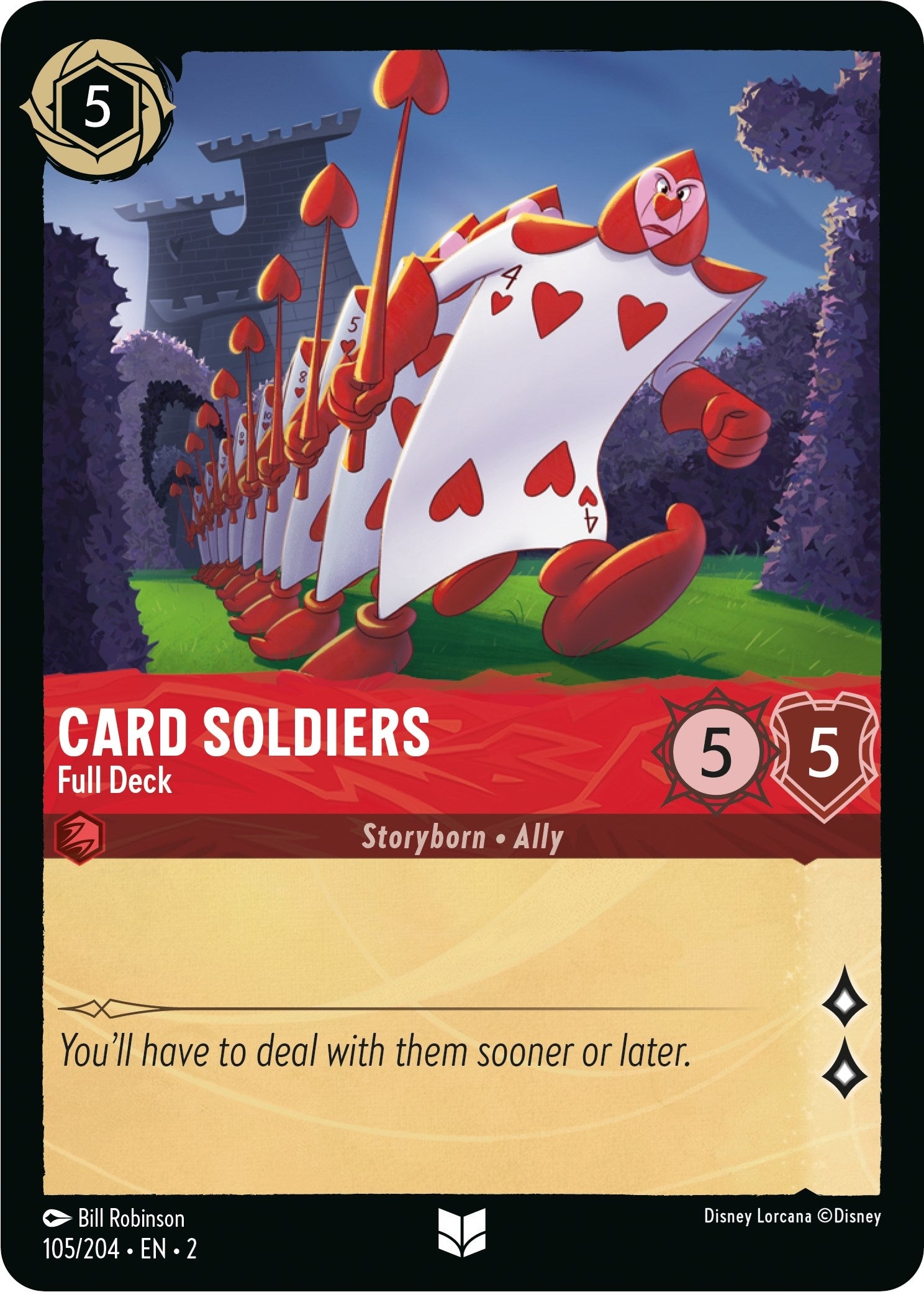Image for Card Soldiers - Full Deck (105/204) (Rise of the Floodborn) (2) - Disney Lorcana