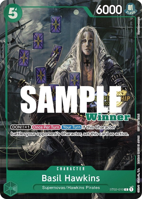 Image for Basil Hawkins (CS 2023 Top Players Pack) [Winner] (ST02-010) (One Piece Promotion Cards) (OP-PR) - One Piece Card Game