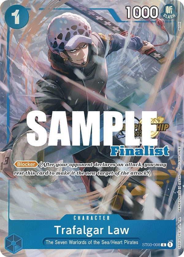 Image for Trafalgar Law (CS 2023 Top Players Pack) [Finalist] (ST03-008) (One Piece Promotion Cards) (OP-PR) - One Piece Card Game
