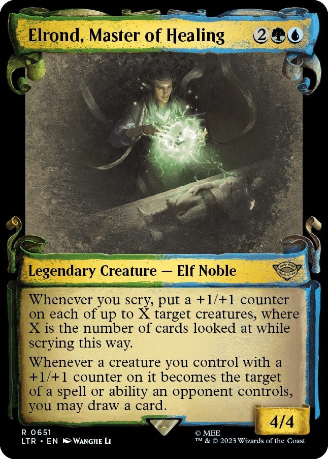 Elrond, Master of Healing (Showcase Scrolls) (651) (Universes Beyond: The Lord of the Rings: Tales of Middle-earth)