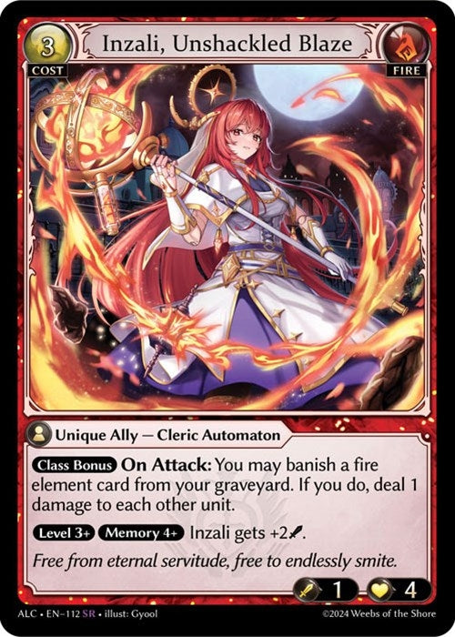 Image for Inzali, Unshackled Blaze (112) (Alchemical Revolution) (ALC) - Grand Archive TCG