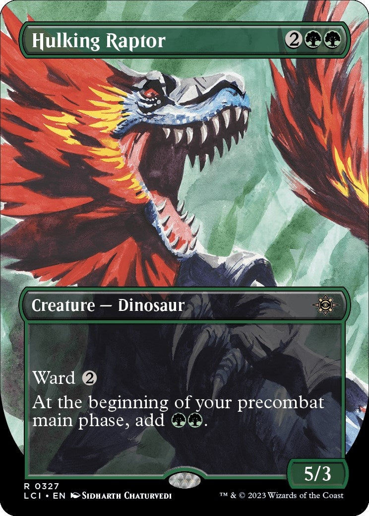 Hulking Raptor (Borderless) (327) (The Lost Caverns of Ixalan)