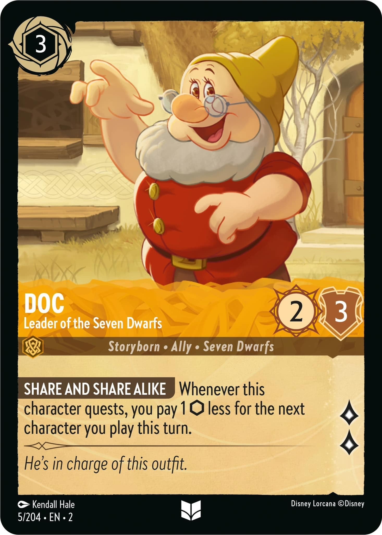 Image for Doc - Leader of the Seven Dwarfs (5/204) (Rise of the Floodborn) (2) - Disney Lorcana