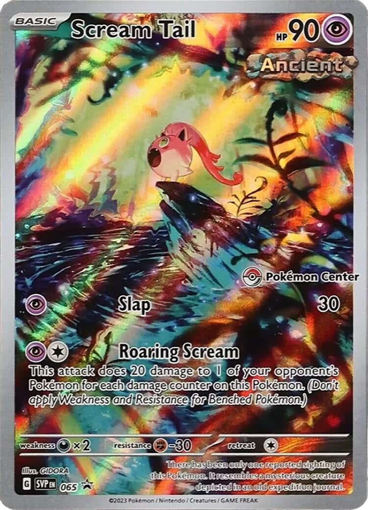 Image for Scream Tail - 065 (Pokemon Center Exclusive) (065) (SV: Scarlet & Violet Promo Cards) (SVP) - Pokemon