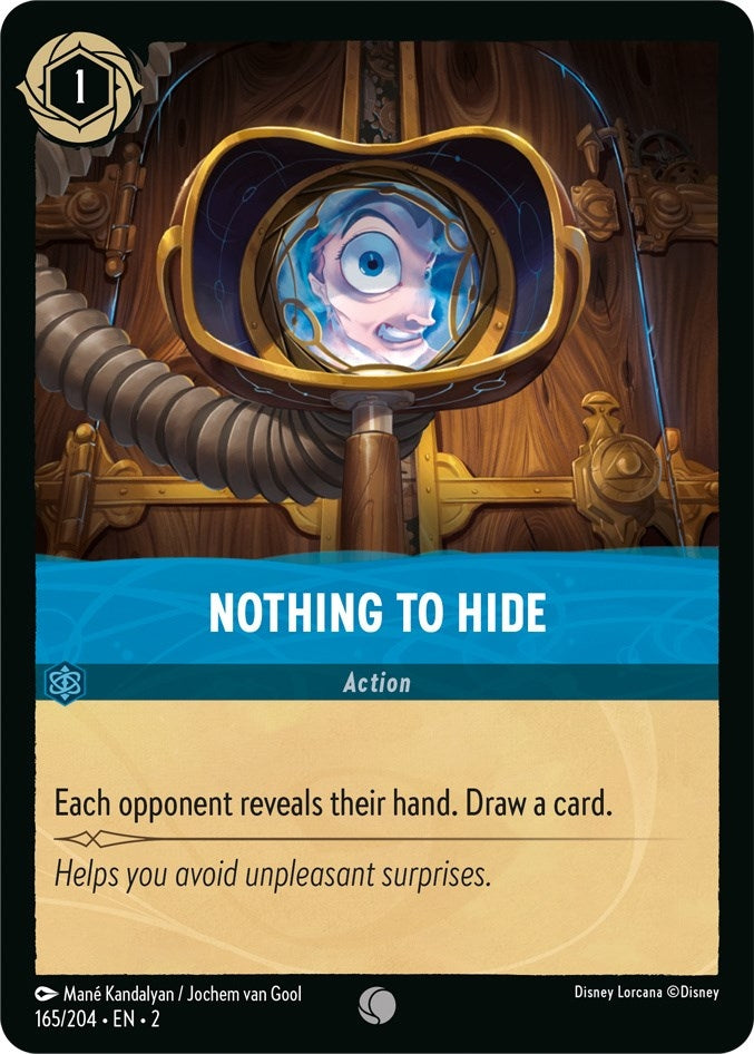 Image for Nothing to Hide (165/204) (Rise of the Floodborn) (2) - Disney Lorcana