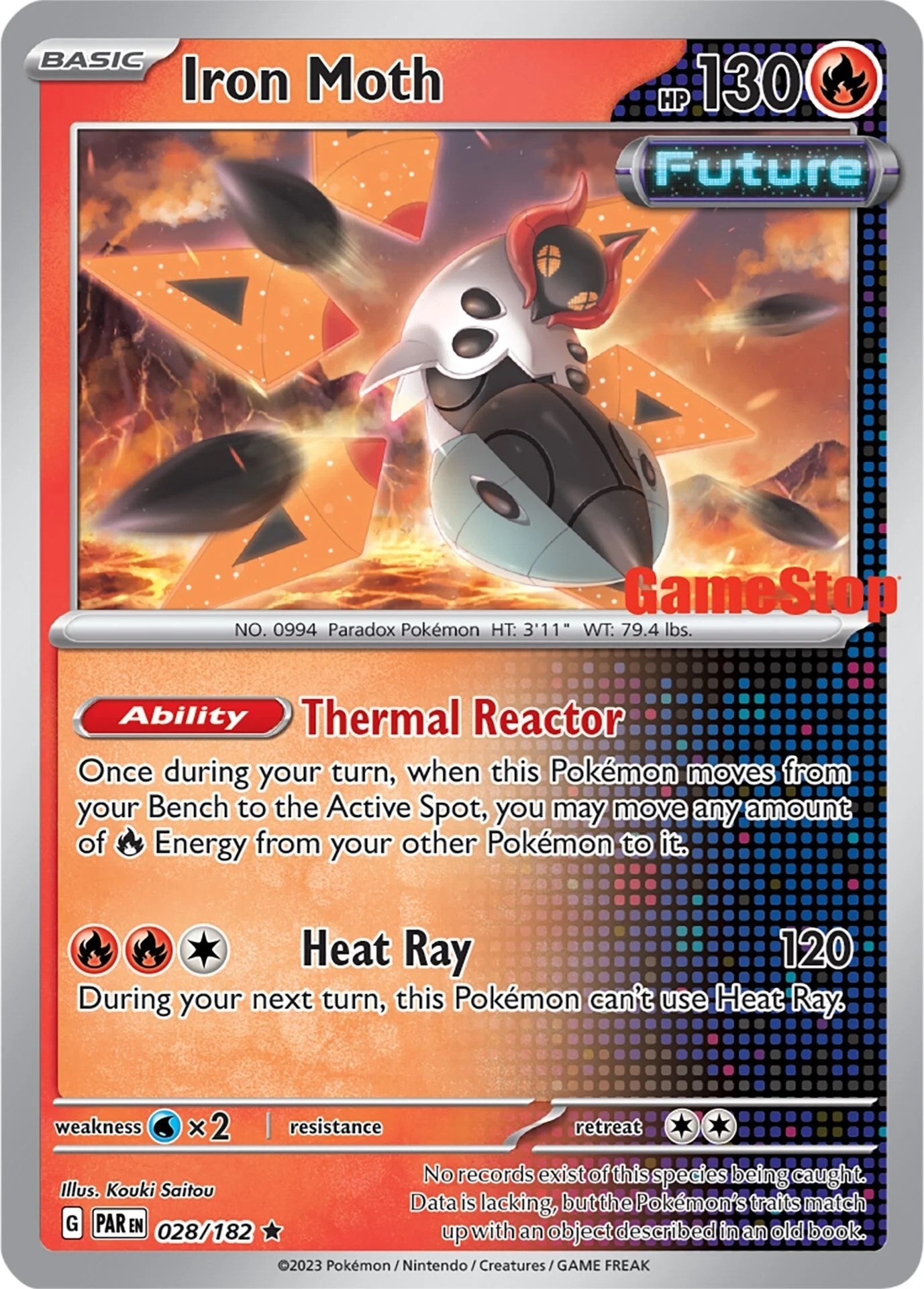 Image for Iron Moth - 028/182 (Gamestop Promo) (028/182) (Miscellaneous Cards & Products) (MCAP) - Pokemon