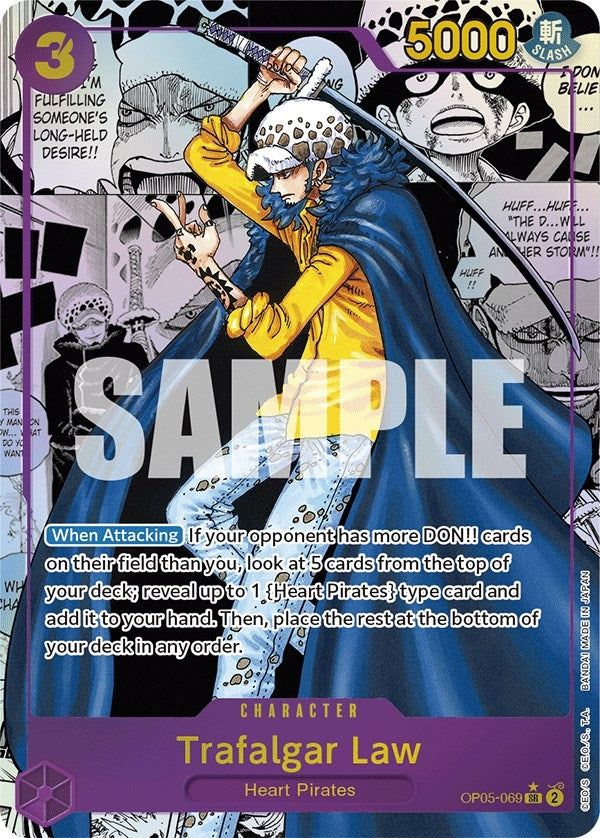 Image for Trafalgar Law (069) (Alternate Art) (Manga) (OP05-069) (Awakening of the New Era) (OP05) - One Piece Card Game