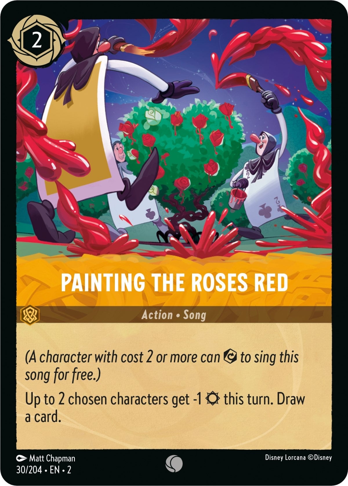 Image for Painting the Roses Red (30/204) (Rise of the Floodborn) (2) - Disney Lorcana