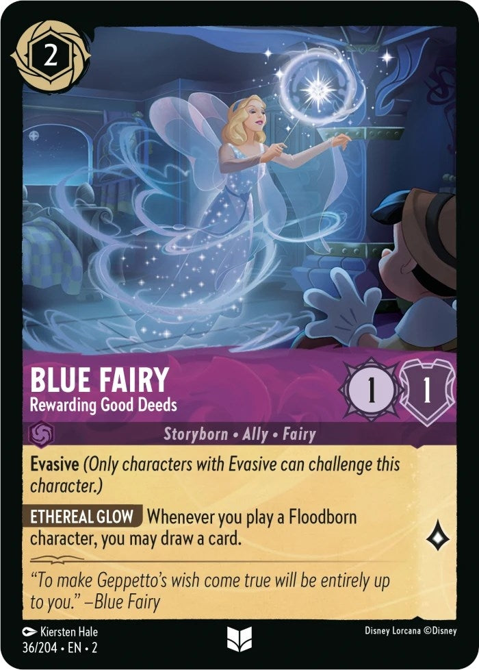 Image for Blue Fairy - Rewarding Good Deeds (36/204) (Rise of the Floodborn) (2) - Disney Lorcana