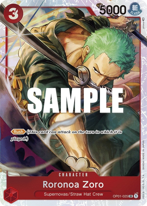 Image for Roronoa Zoro - OP01-025 (Ultra Deck: The Three Captains) (OP01-025) (One Piece Promotion Cards) (OP-PR) - One Piece Card Game