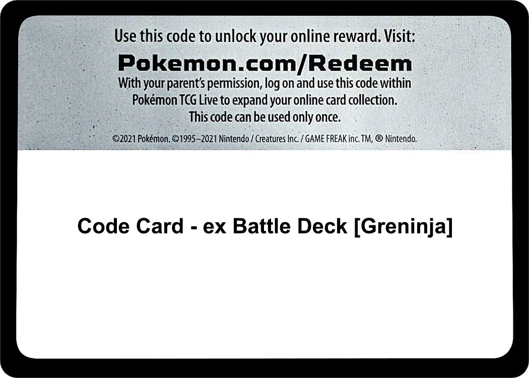 Image for Code Card - ex Battle Deck [Greninja] (Miscellaneous Cards & Products) (MCAP) - Pokemon