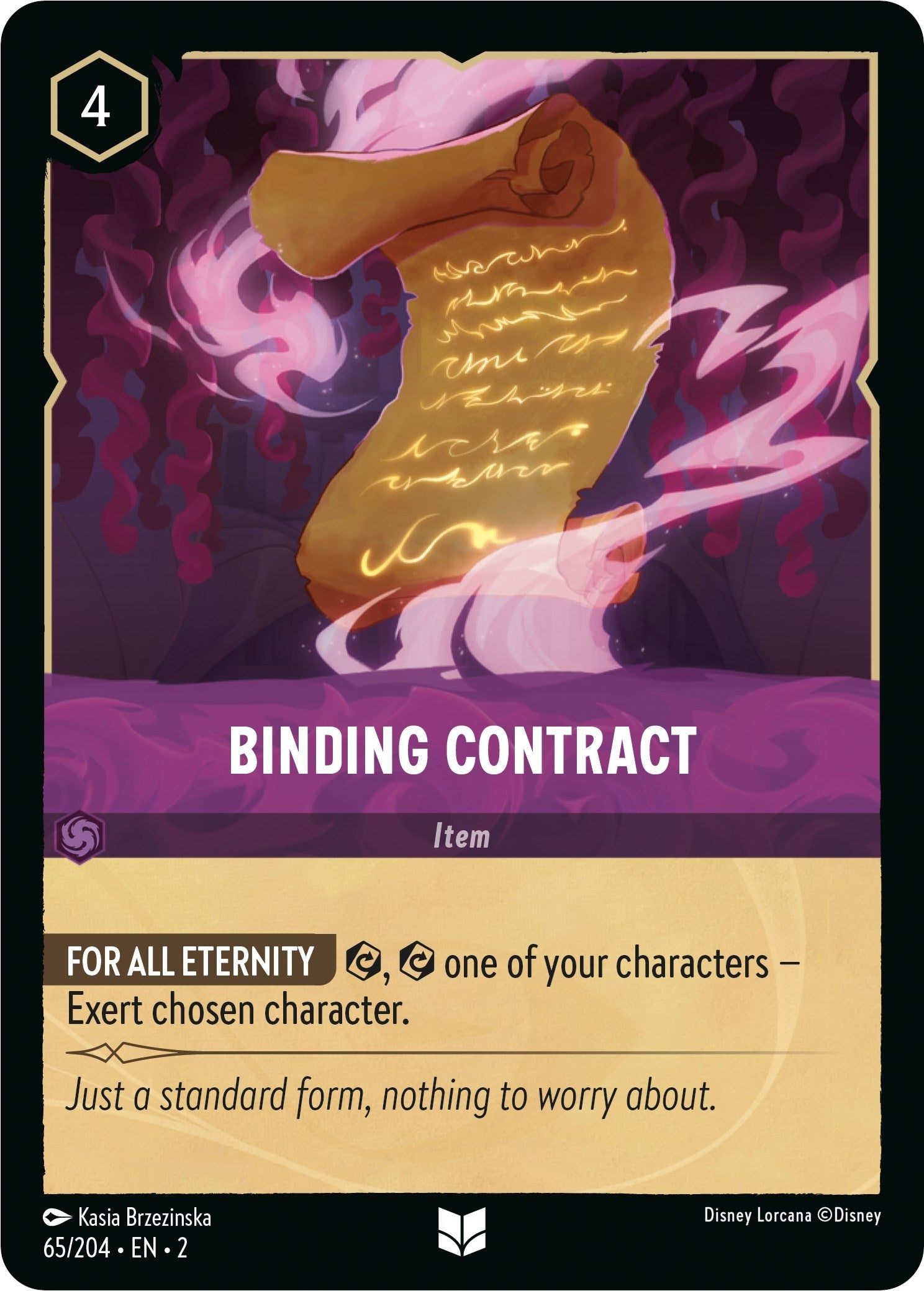 Image for Binding Contract (65/204) (Rise of the Floodborn) (2) - Disney Lorcana
