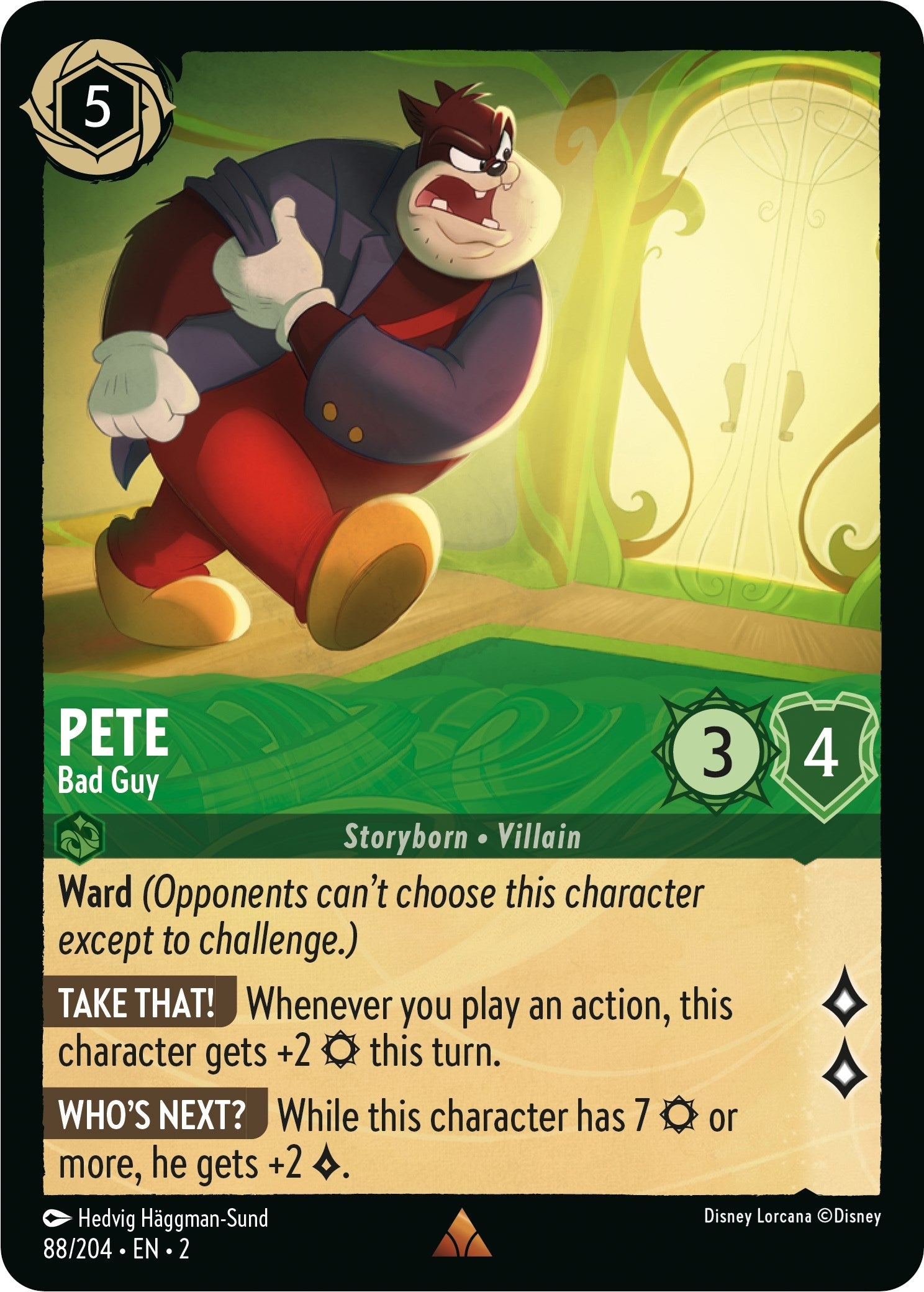 Image for Pete - Bad Guy (88/204) (Rise of the Floodborn) (2) - Disney Lorcana