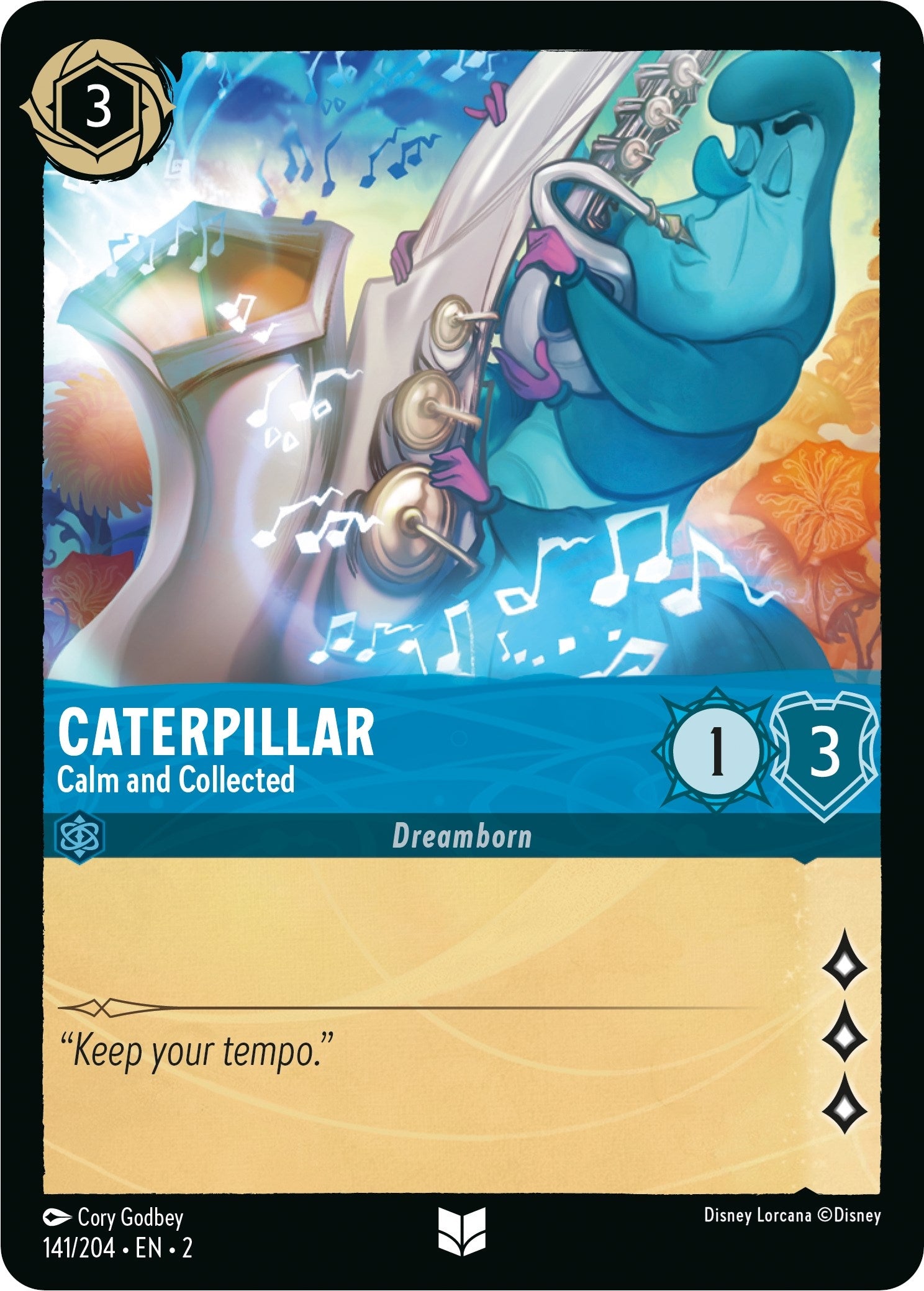 Image for Caterpillar - Calm and Collected (141/204) (Rise of the Floodborn) (2) - Disney Lorcana