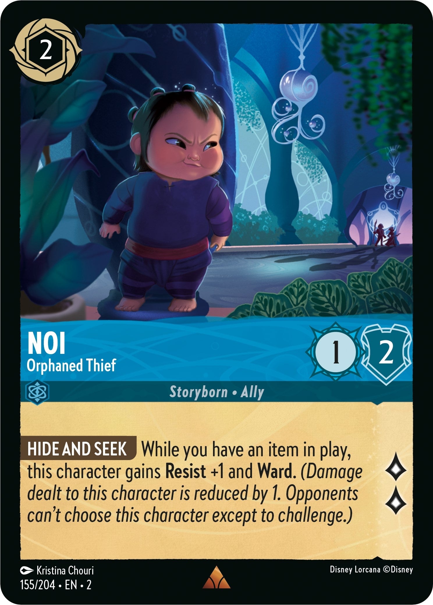Image for Noi - Orphaned Thief (155/204) (Rise of the Floodborn) (2) - Disney Lorcana