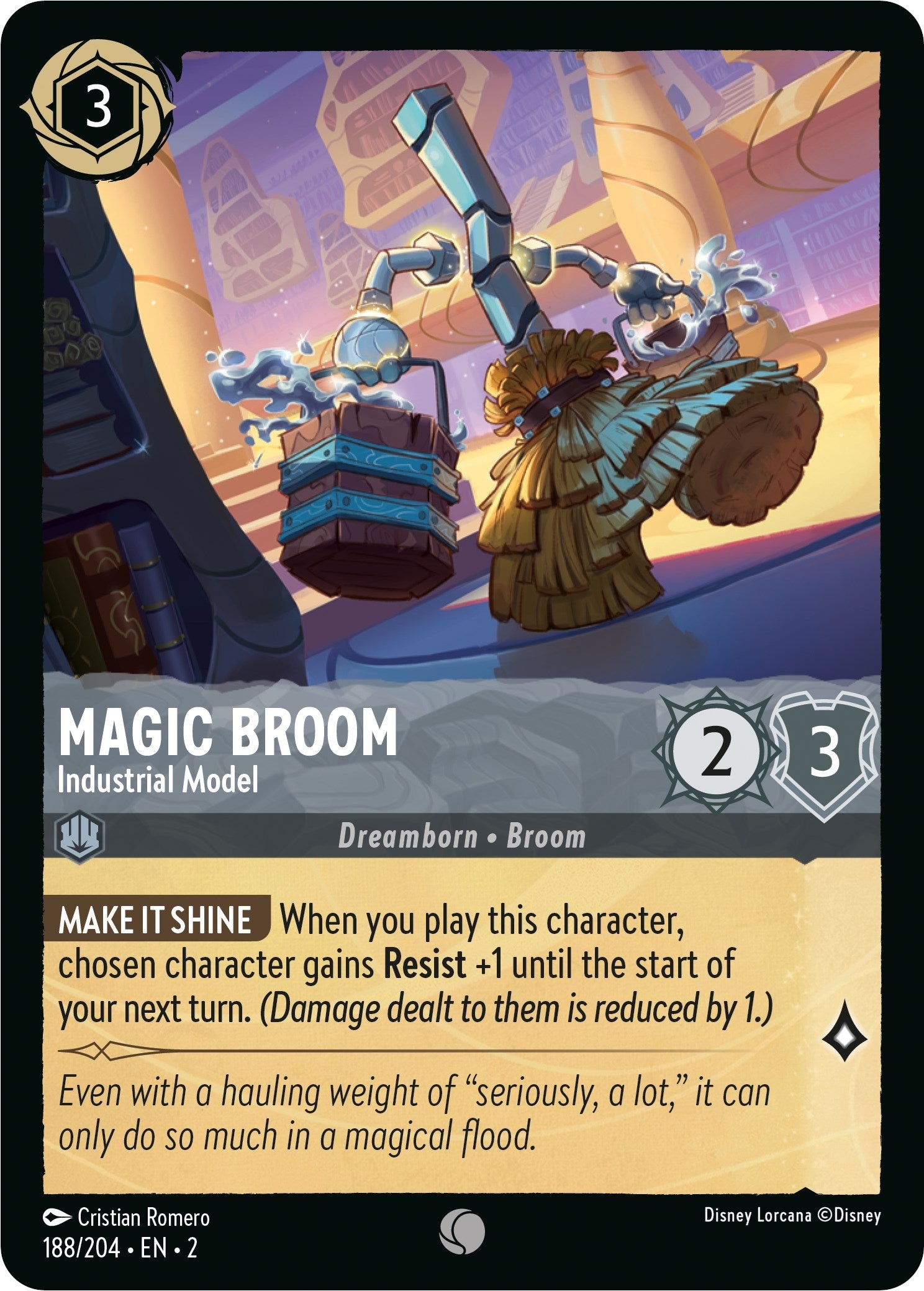 Image for Magic Broom - Industrial Model (188/204) (Rise of the Floodborn) (2) - Disney Lorcana