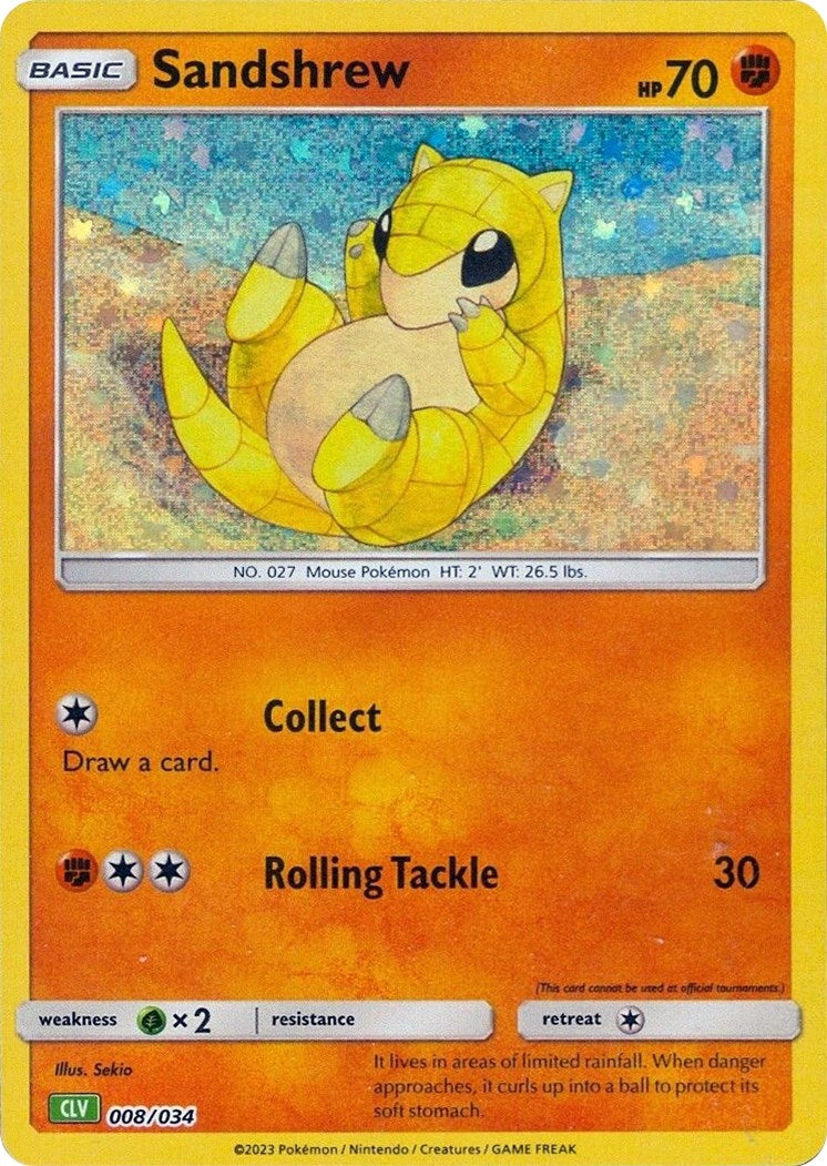 Image for Sandshrew (008/034) (Trading Card Game Classic) (CL) - Pokemon