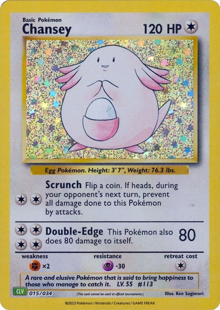 Image for Chansey (015/034) (Trading Card Game Classic) (CL) - Pokemon