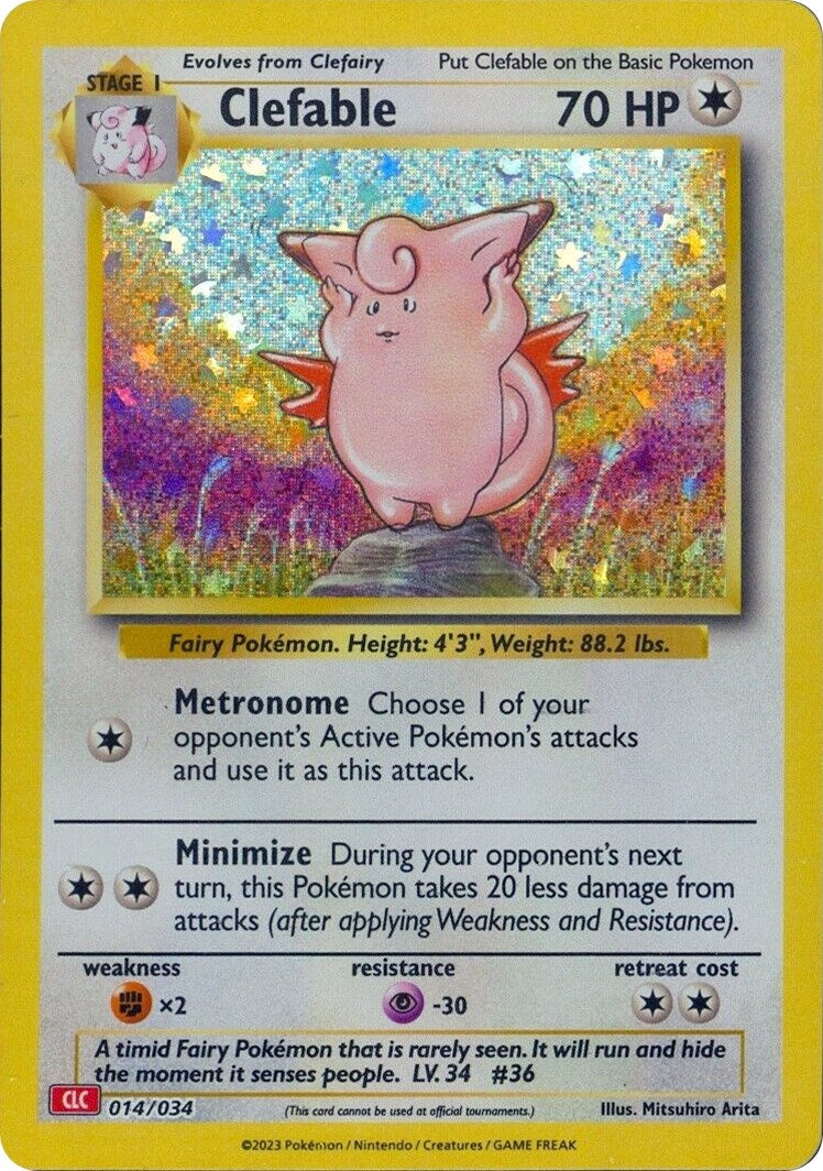 Image for Clefable (014/034) (Trading Card Game Classic) (CL) - Pokemon