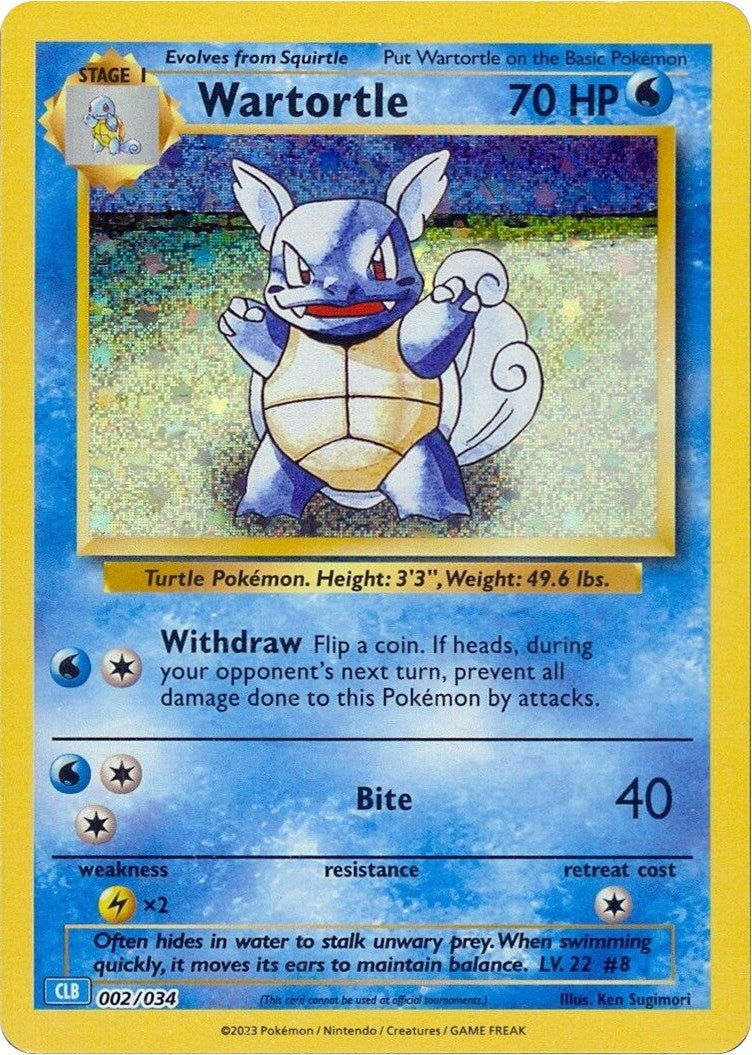 Image for Wartortle (002/034) (Trading Card Game Classic) (CL) - Pokemon
