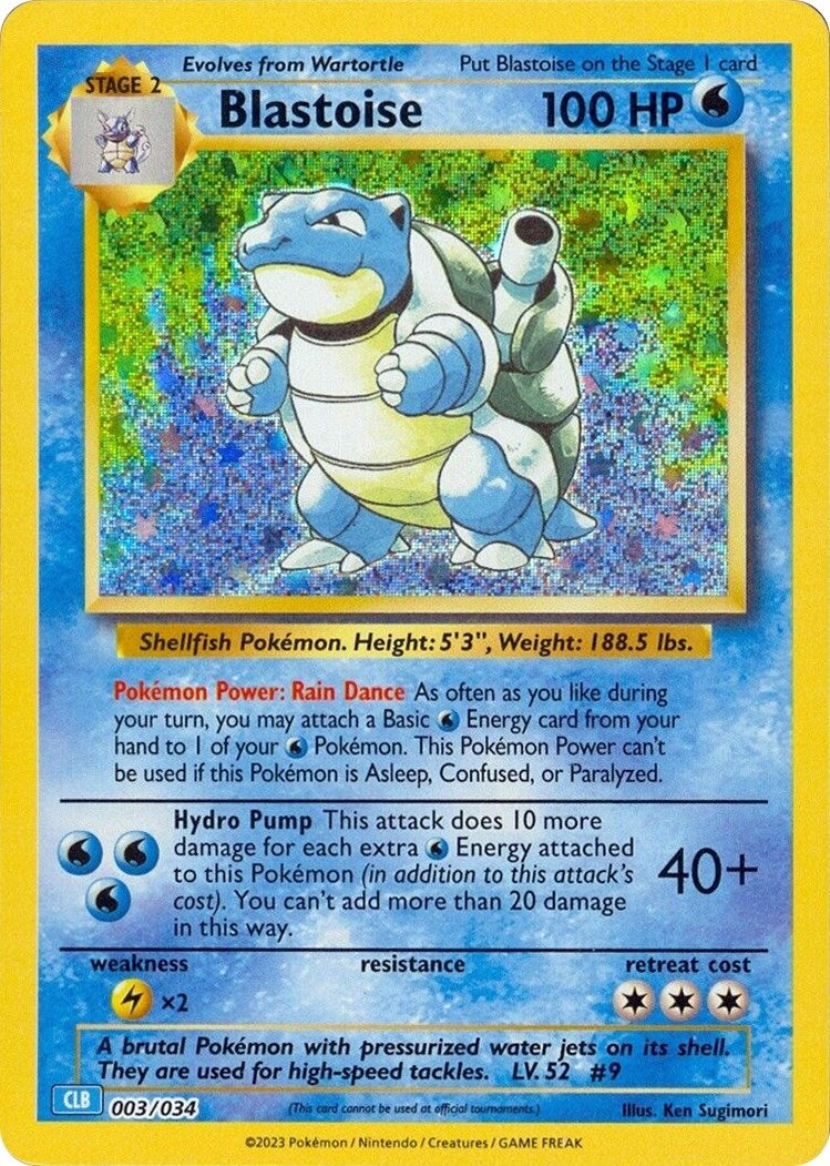 Blastoise (003/034) (Trading Card Game Classic)