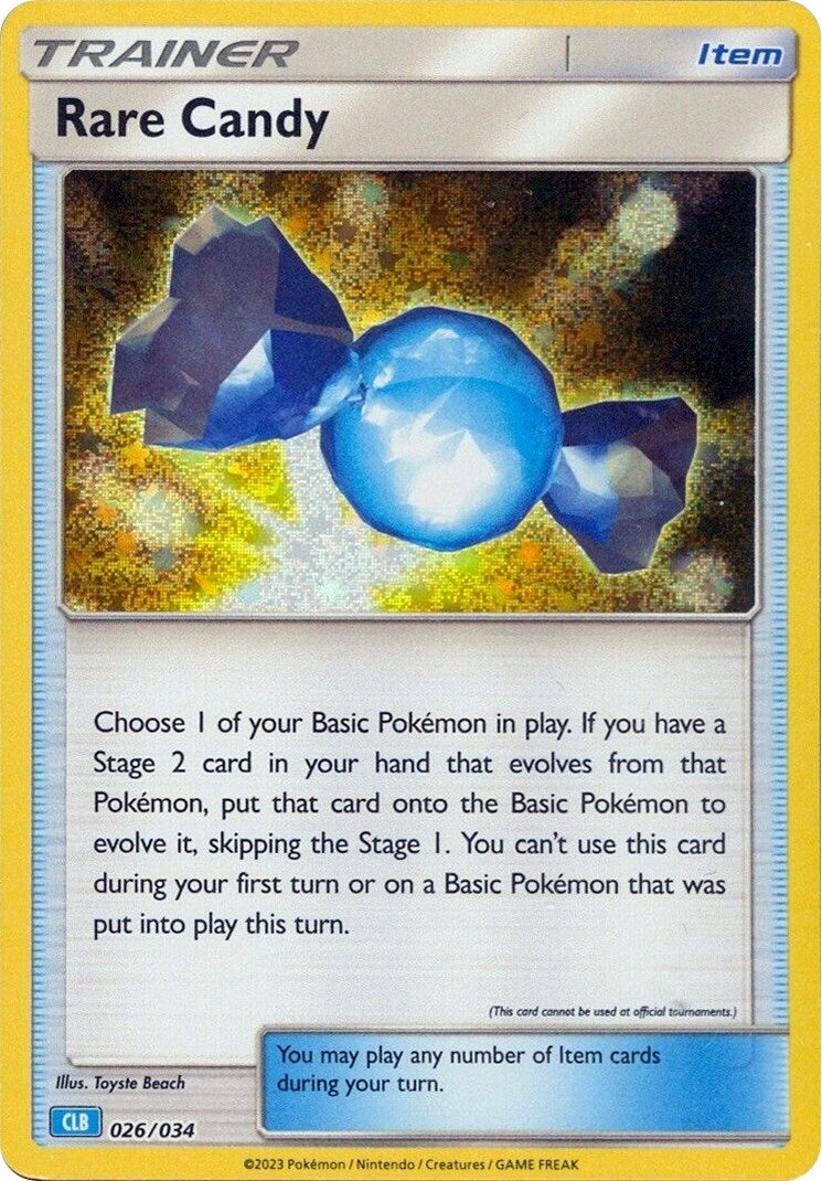 Image for Rare Candy (CLB) (026/034) (Trading Card Game Classic) (CL) - Pokemon
