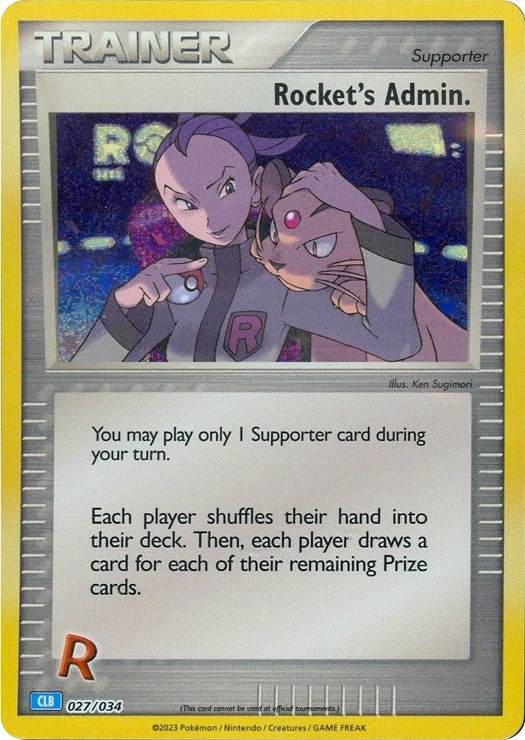Image for Rocket's Admin. (CLB) (027/034) (Trading Card Game Classic) (CL) - Pokemon