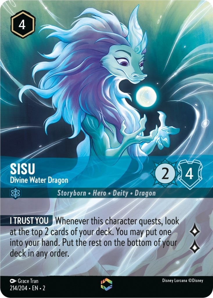 Image for Sisu - Divine Water Dragon (Enchanted) (214/204) (Rise of the Floodborn) (2) - Disney Lorcana