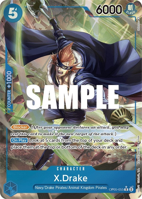 Image for X.Drake (Alternate Art) (OP05-055) (Awakening of the New Era) (OP05) - One Piece Card Game
