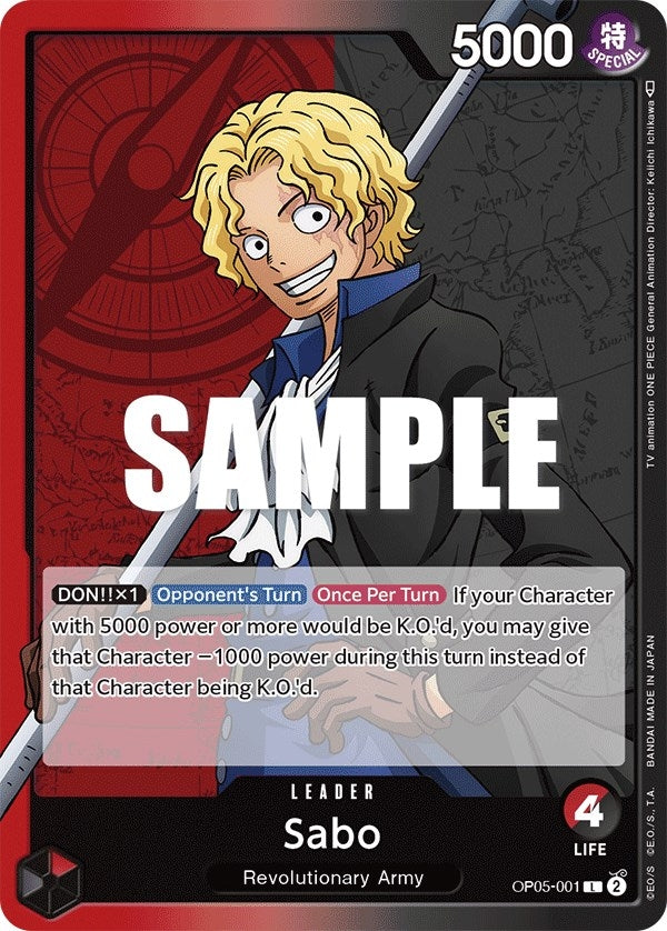 Image for Sabo (001) (OP05-001) (Awakening of the New Era) (OP05) - One Piece Card Game
