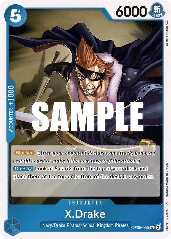 Image for X.Drake (OP05-055) (Awakening of the New Era) (OP05) - One Piece Card Game