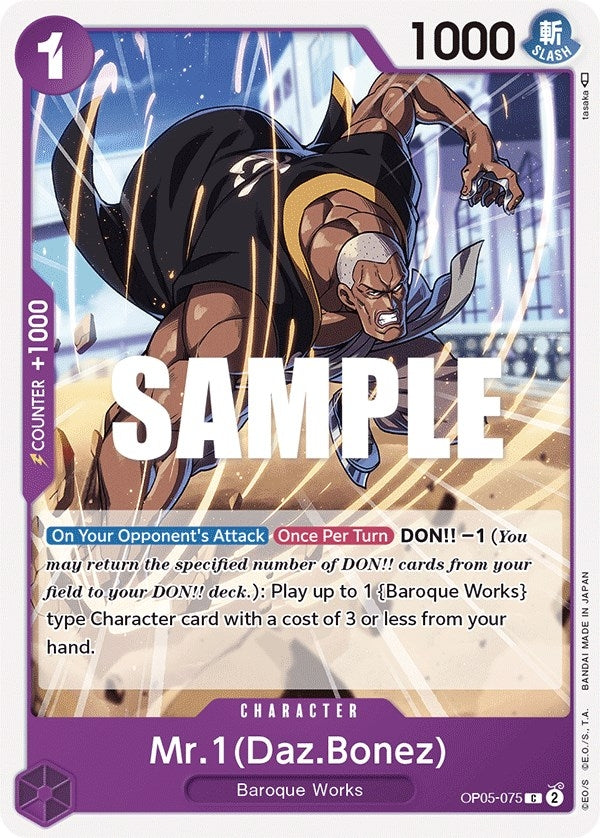 Image for Mr.1 (Daz.Bonez) (OP05-075) (Awakening of the New Era) (OP05) - One Piece Card Game