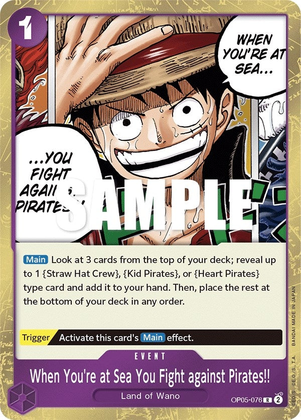 Image for When You're at Sea You Fight against Pirates!! (OP05-076) (Awakening of the New Era) (OP05) - One Piece Card Game