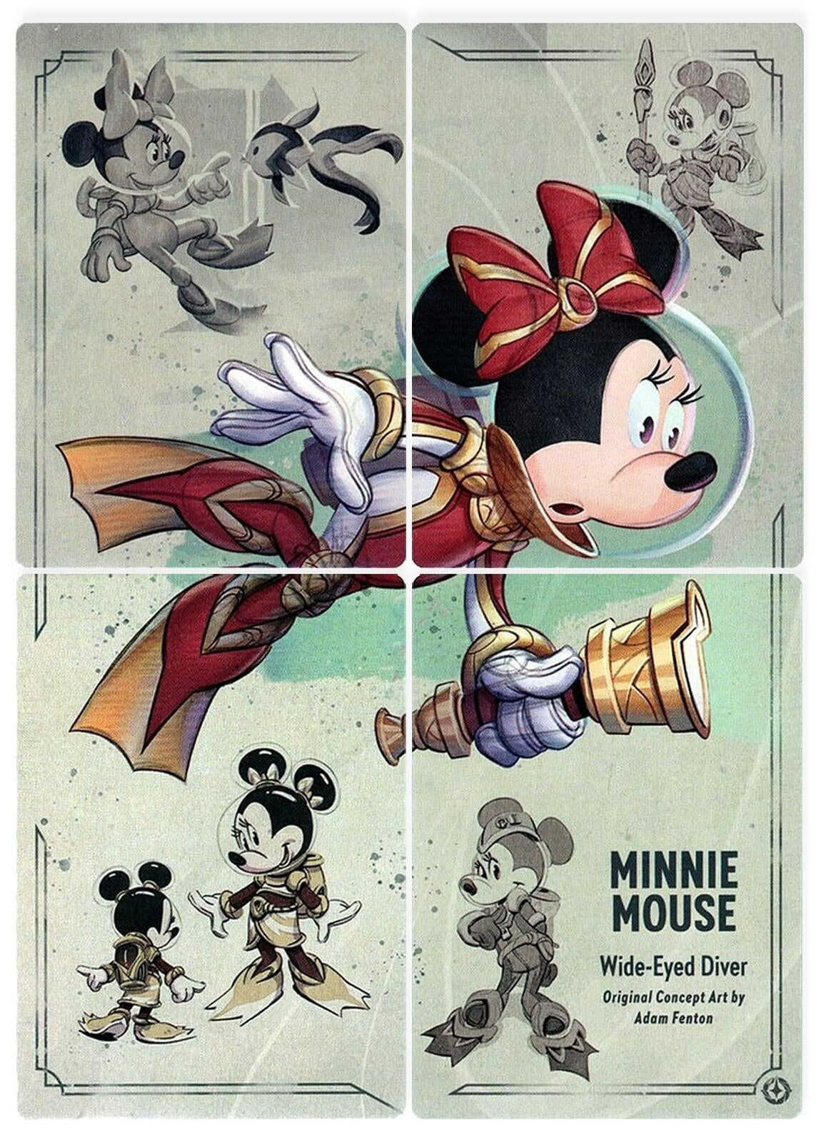 Image for Minnie Mouse - Wide-Eyed Diver Puzzle Insert (Set of 4) (Rise of the Floodborn) (2) - Disney Lorcana