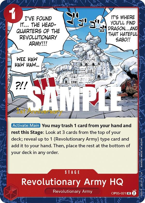 Image for Revolutionary Army HQ (OP05-021) (Awakening of the New Era: 1st Anniversary Tournament Cards) (OP05 ANN) - One Piece Card Game