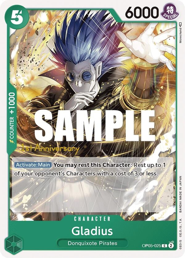 Image for Gladius (OP05-025) (Awakening of the New Era: 1st Anniversary Tournament Cards) (OP05 ANN) - One Piece Card Game