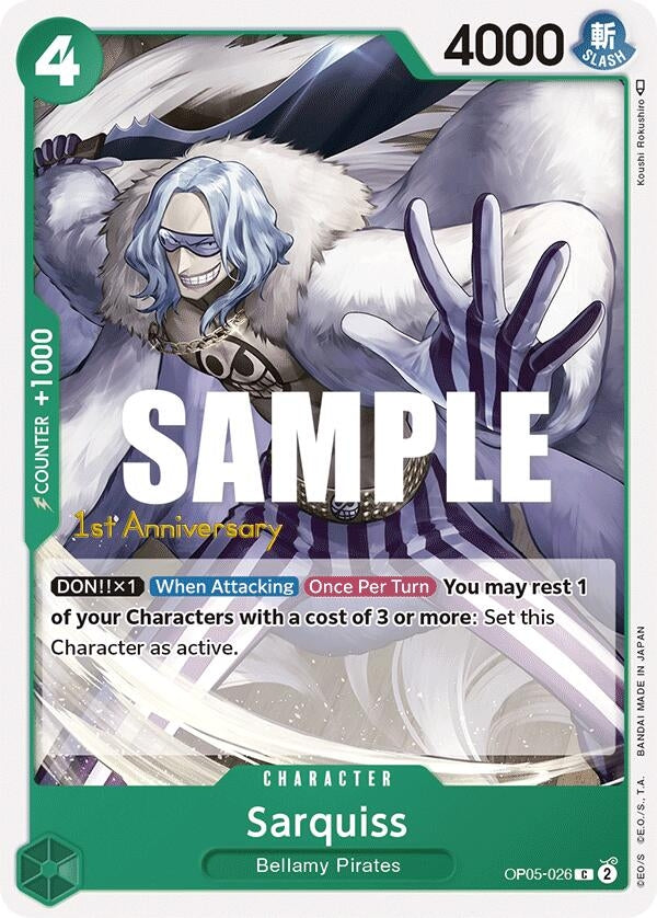 Image for Sarquiss (OP05-026) (Awakening of the New Era: 1st Anniversary Tournament Cards) (OP05 ANN) - One Piece Card Game