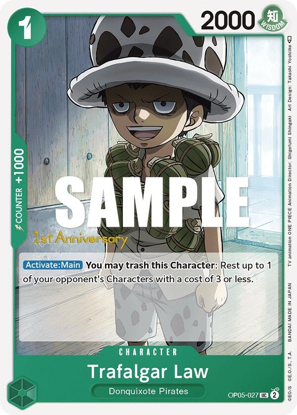 Image for Trafalgar Law (027) (OP05-027) (Awakening of the New Era: 1st Anniversary Tournament Cards) (OP05 ANN) - One Piece Card Game