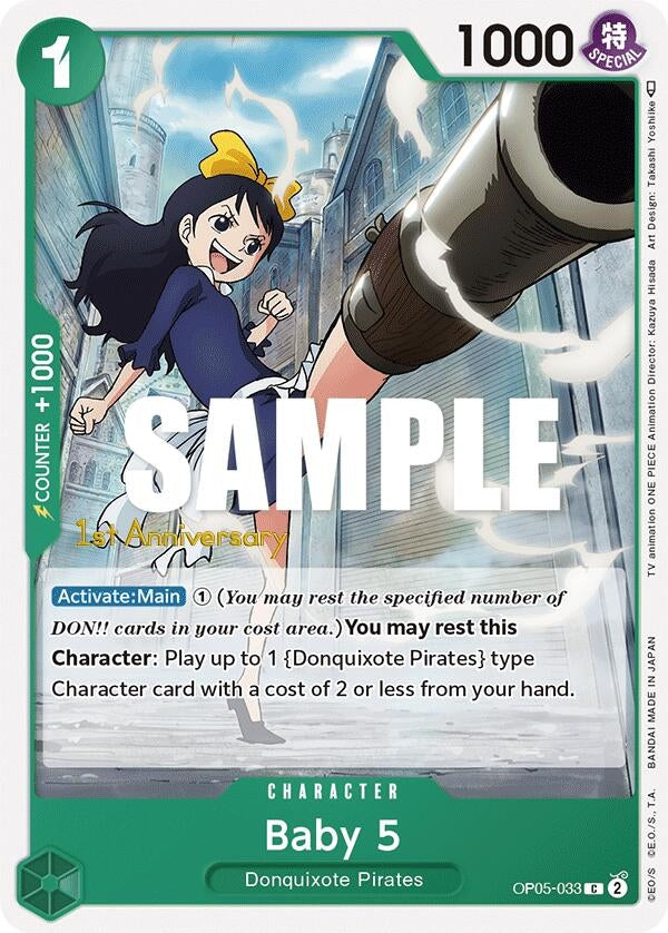 Image for Baby 5 (033) (OP05-033) (Awakening of the New Era: 1st Anniversary Tournament Cards) (OP05 ANN) - One Piece Card Game