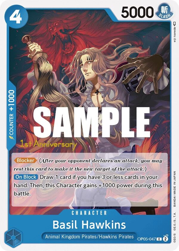 Image for Basil Hawkins (OP05-047) (Awakening of the New Era: 1st Anniversary Tournament Cards) (OP05 ANN) - One Piece Card Game