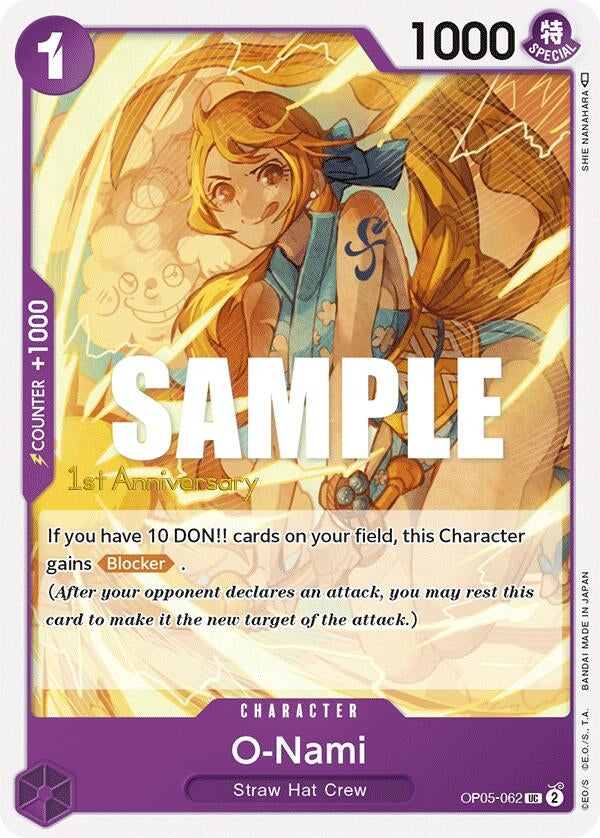 Image for O-Nami (OP05-062) (Awakening of the New Era: 1st Anniversary Tournament Cards) (OP05 ANN) - One Piece Card Game