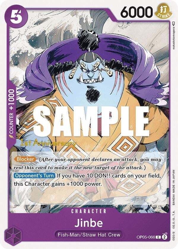Image for Jinbe (OP05-066) (Awakening of the New Era: 1st Anniversary Tournament Cards) (OP05 ANN) - One Piece Card Game