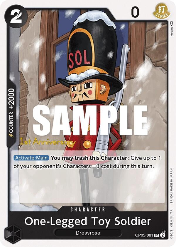 Image for One-Legged Toy Soldier (OP05-081) (Awakening of the New Era: 1st Anniversary Tournament Cards) (OP05 ANN) - One Piece Card Game