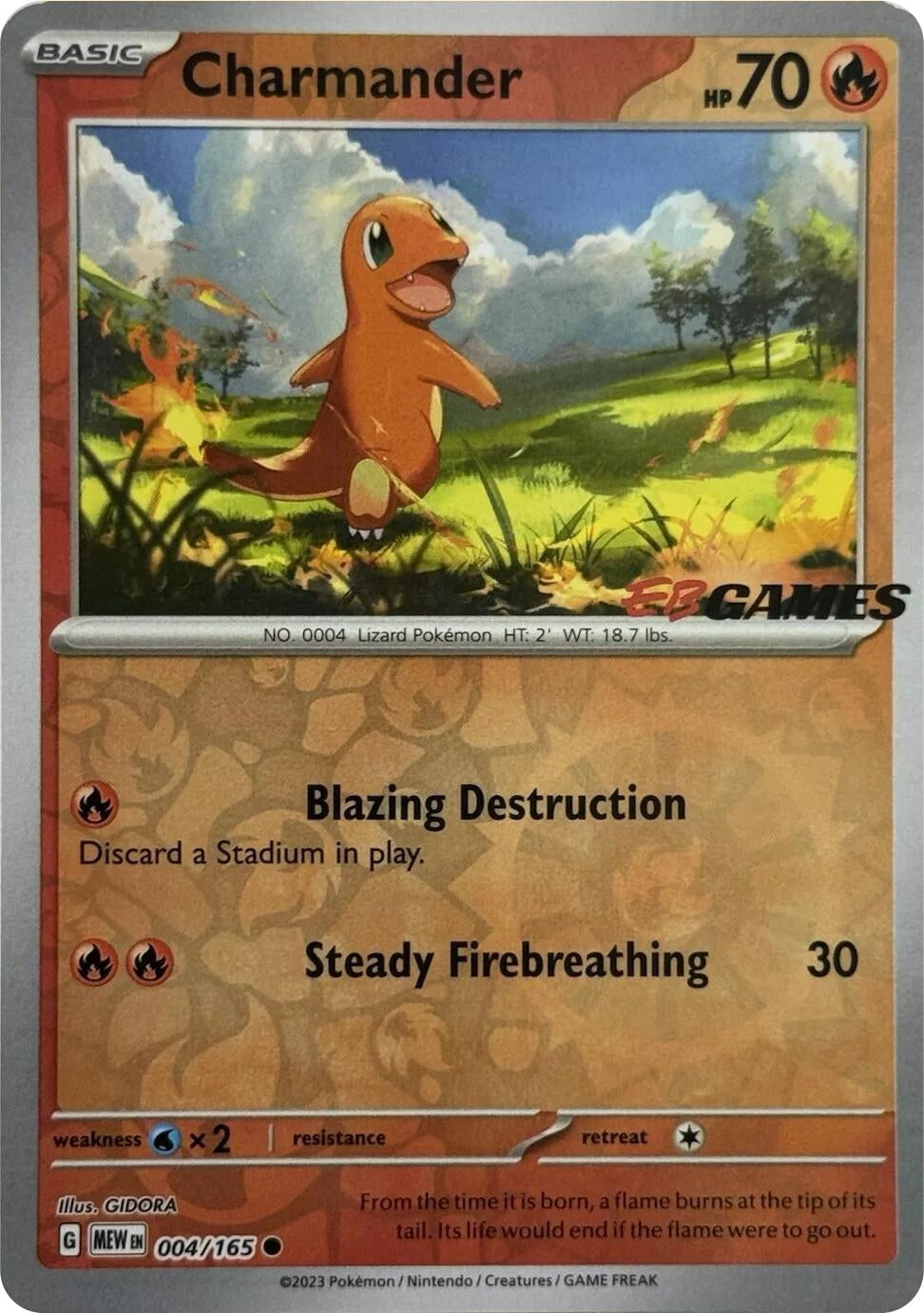Image for Charmander - 004/165 (EBGames Exclusive) (004/165) (Miscellaneous Cards & Products) (MCAP) - Pokemon