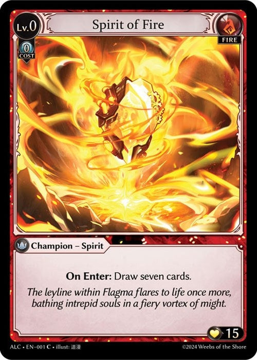 Image for Spirit of Fire (001) (Alchemical Revolution) (ALC) - Grand Archive TCG