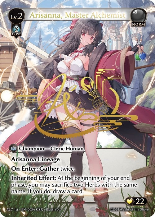 Image for Arisanna, Master Alchemist (CSR) (005A) (ALC1E) (005A) (Alchemical Revolution) (ALC) - Grand Archive TCG
